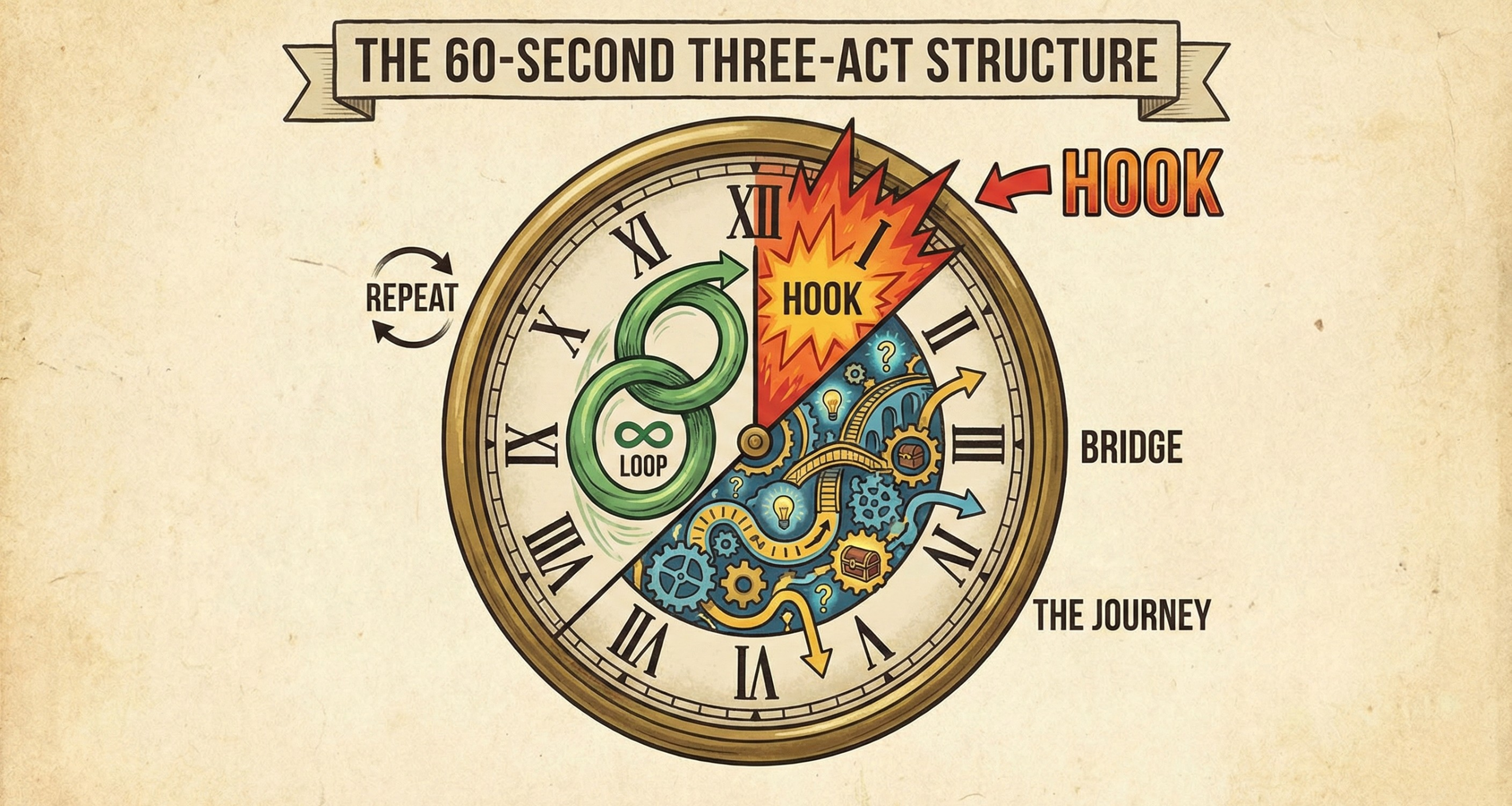 The 60-Second Three-Act Structure: The Engineering of Micro-Storytelling